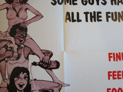 GAMES GUYS PLAY /Goodnight Jackie FOLDED US ONE SHEET POSTER W BURTON '75 Movie posters