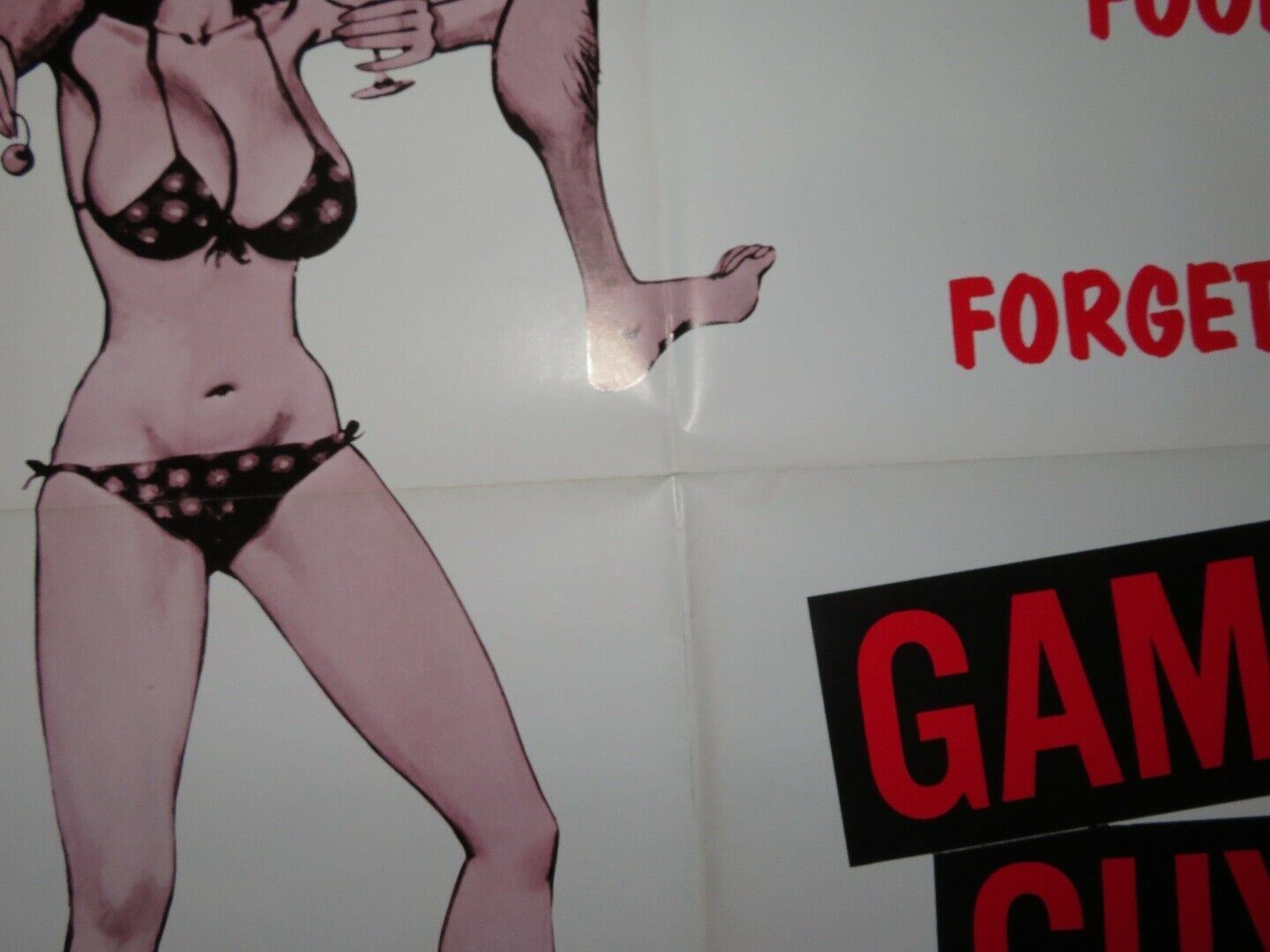 GAMES GUYS PLAY /Goodnight Jackie FOLDED US ONE SHEET POSTER W BURTON '75 Movie posters