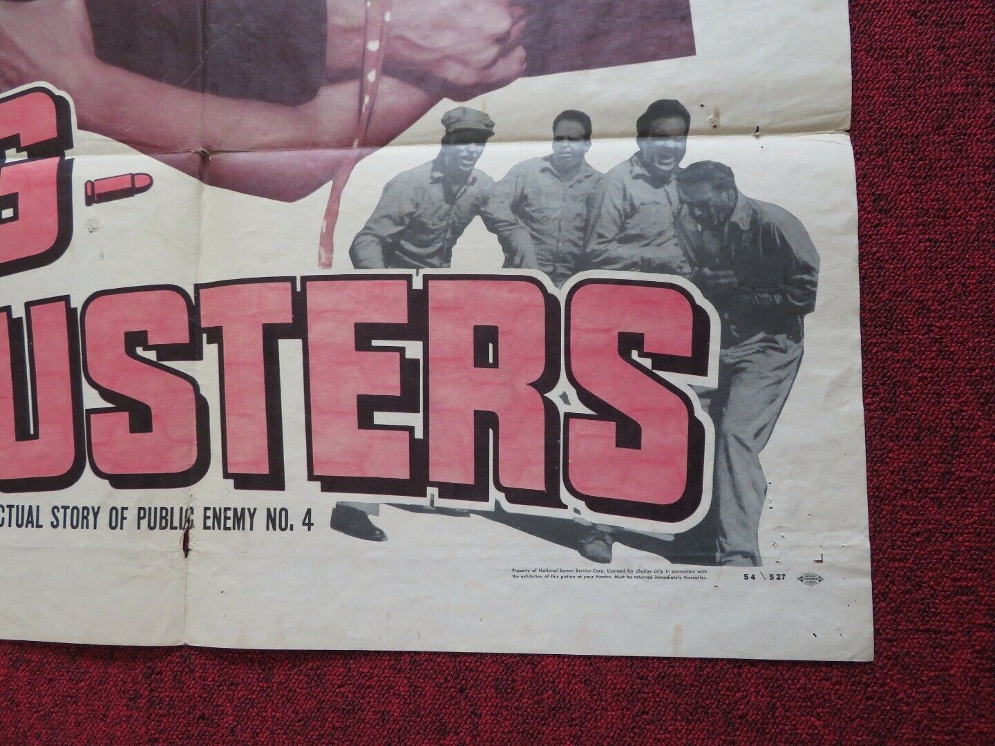 GANG BUSTERS FOLDED US ONE SHEET POSTER MYRON HEALEY DON C.HARVEY 1954 - Rendezvous Cinema