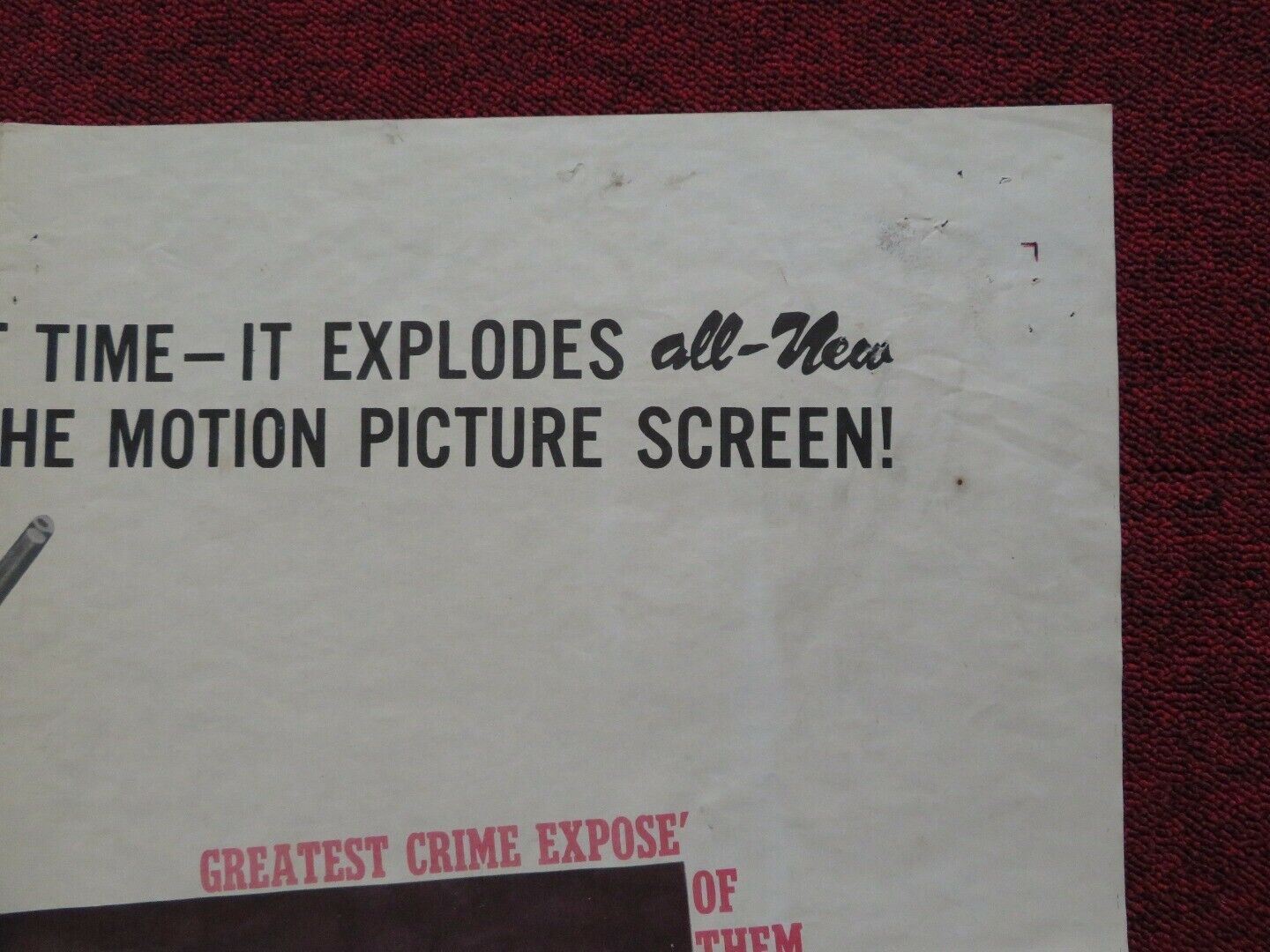 GANG BUSTERS FOLDED US ONE SHEET POSTER MYRON HEALEY DON C.HARVEY 1954 - Rendezvous Cinema