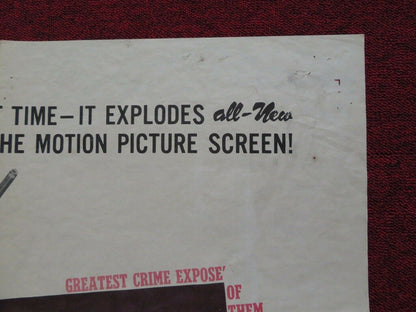 GANG BUSTERS FOLDED US ONE SHEET POSTER MYRON HEALEY DON C.HARVEY 1954 - Rendezvous Cinema