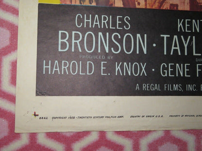 GANG WAR FOLDED US ONE SHEET POSTER CHARLES BRONSON KENT TAYLOR 1958 - Rendezvous Cinema