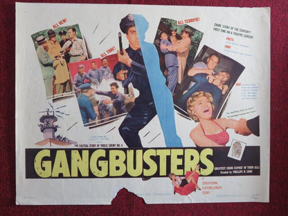 GANGBUSTERS US HALF SHEET (22"x 28") POSTER MYRON HEALEY 1954 Movie posters