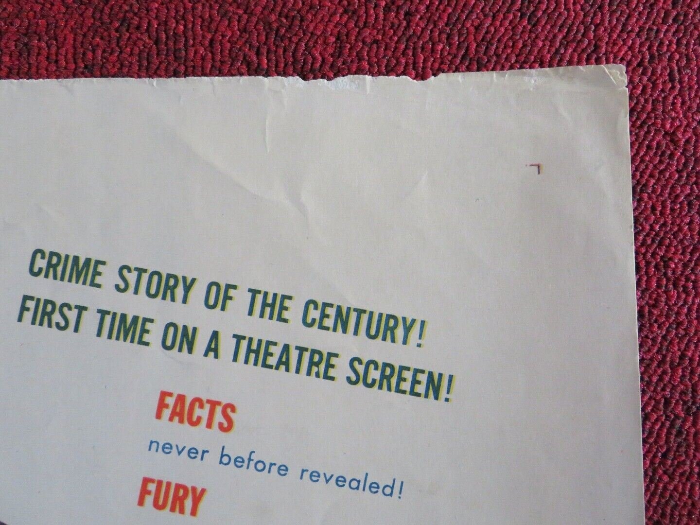 GANGBUSTERS US HALF SHEET (22"x 28") POSTER MYRON HEALEY 1954 Movie posters