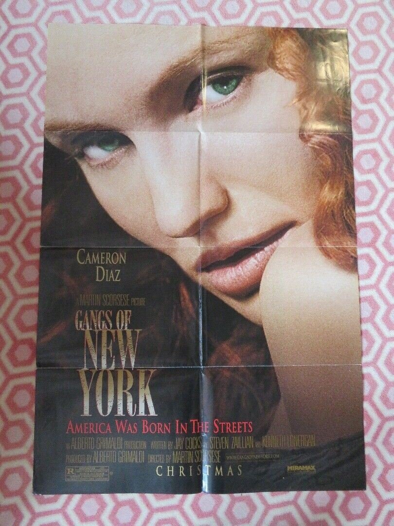 GANGS OF NEW YORK FOLDED US ONE SHEET POSTER CAMERON DIAZ MARTIN SCORSESE 2002 Movie posters