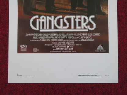 GANGSTERS - A ITALIAN LOCANDINA POSTER ENNIO FANTASTICHINI 1992 Rendezvous Cinema Movie posters