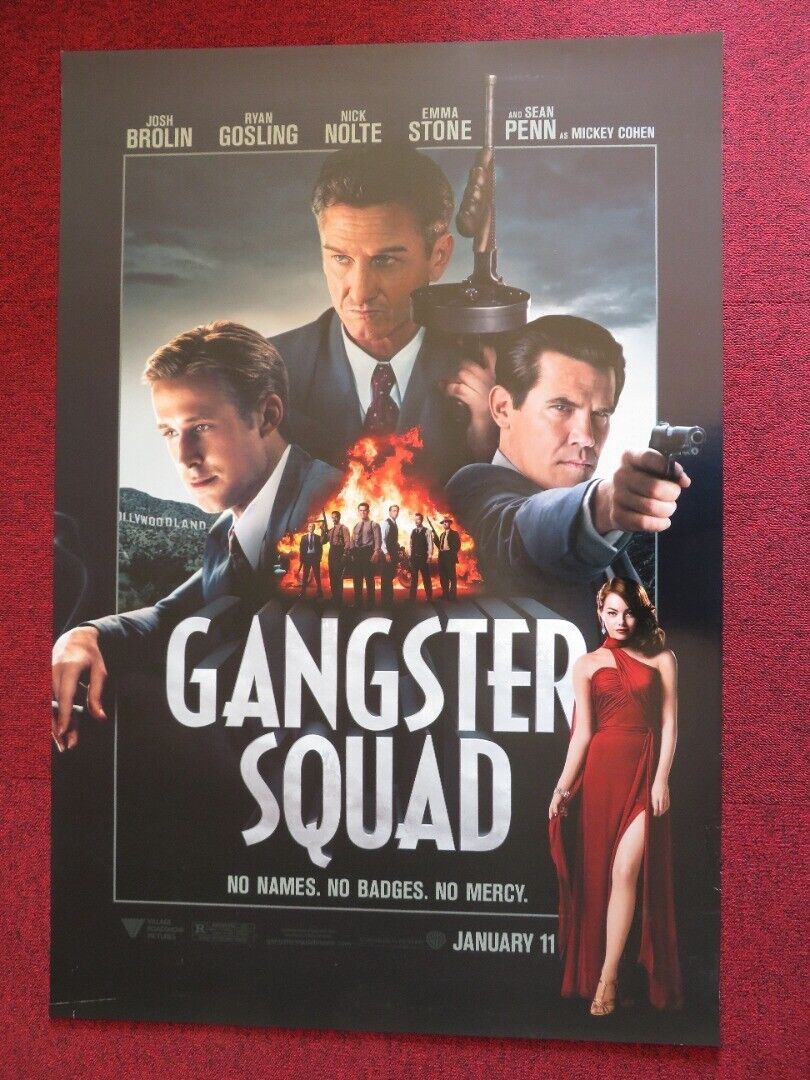 GANSTER SQUAD US ONE SHEET ROLLED POSTER RYAN GOSLING SEAN PENN JOSH BROLIN 2013 Movie posters