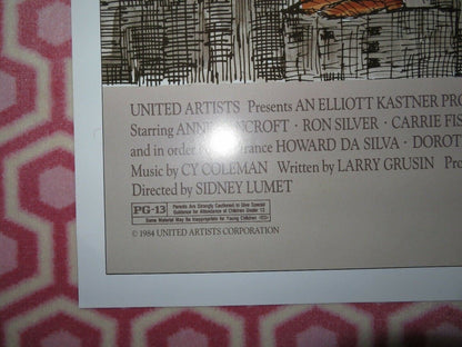 GARBO TALKS ONE SHEET POSTER RON SLIVER CARRIE FISHER 1984 Movie posters