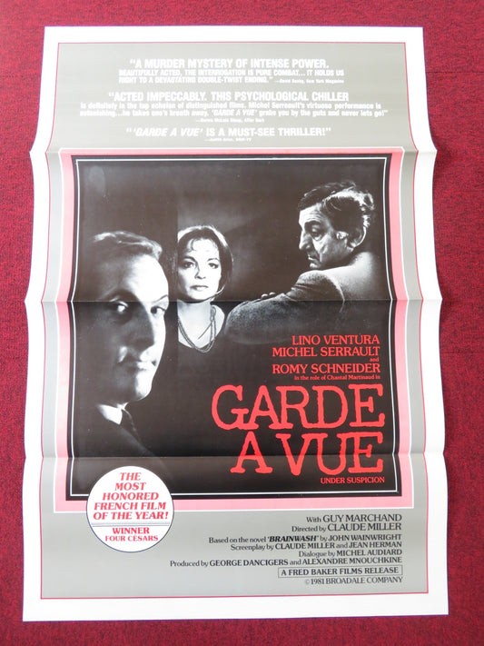 GARDE A VUE US TRI FOLDED ONE SHEET ROLLED POSTER LINO VENTURA M. SERRAULT 1981 Rendezvous Cinema Movie posters