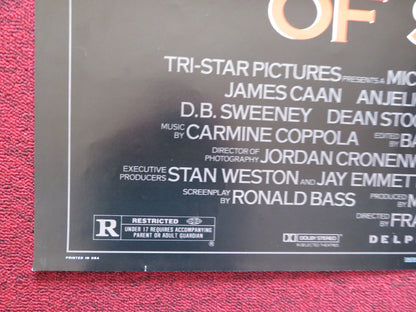 GARDEN OF STONE FOLDED US ONE SHEET POSTER JAMES CAAN ANJELICA HUSTON 1987 Rendezvous Cinema Movie posters