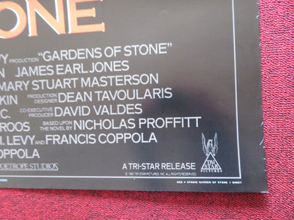GARDEN OF STONE FOLDED US ONE SHEET POSTER JAMES CAAN ANJELICA HUSTON 1987 Rendezvous Cinema Movie posters