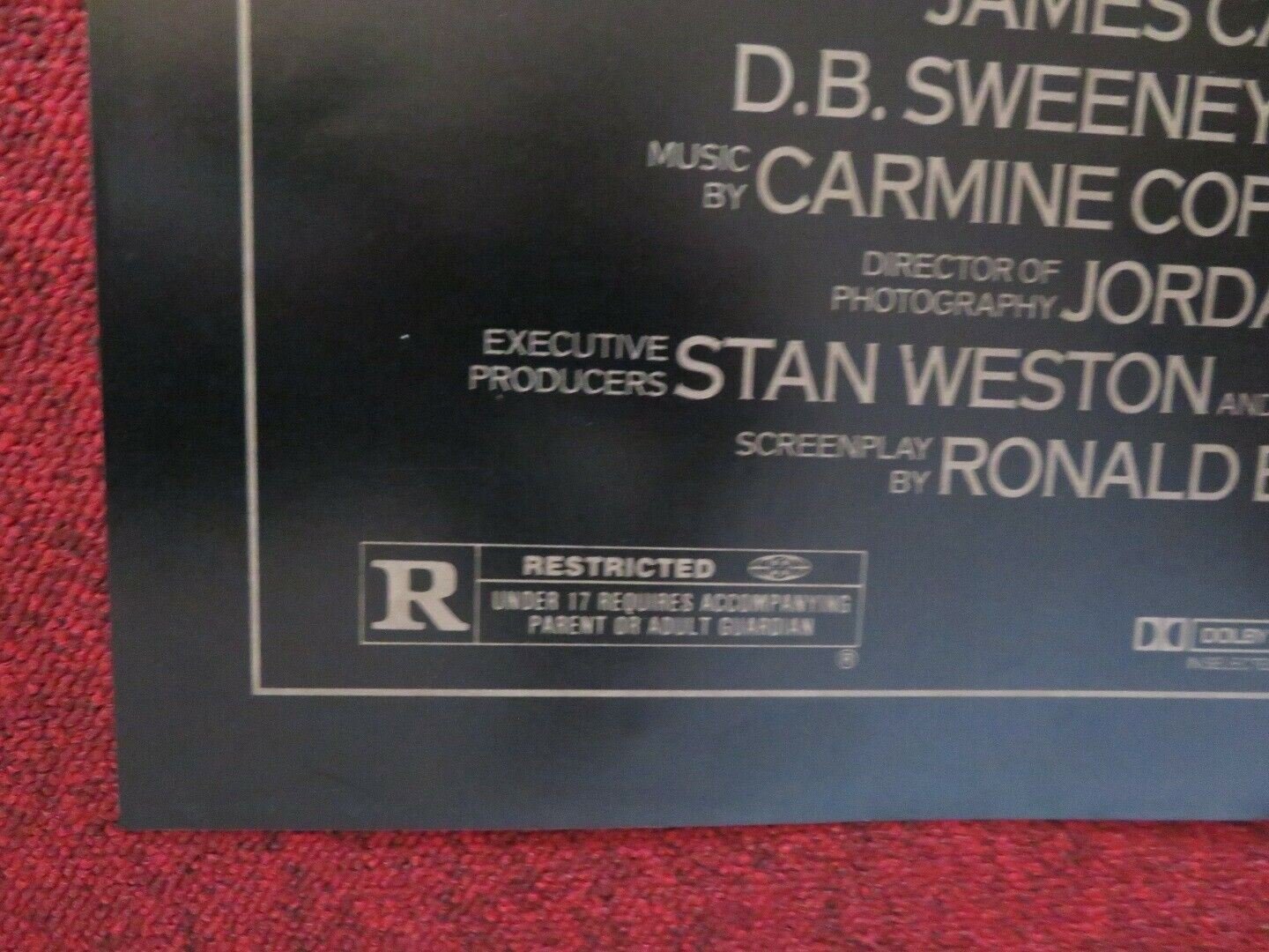 GARDENS OF STONE FOLDED US ONE SHEET POSTER ANJELICA HUSTON JAMES CAAN 1987 Movie posters