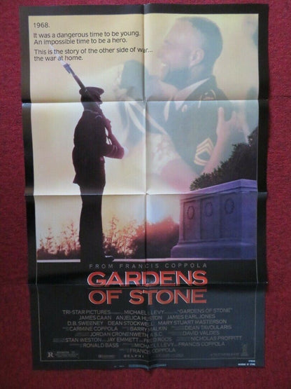 GARDENS OF STONE FOLDED US ONE SHEET POSTER ANJELICA HUSTON JAMES CAAN 1987 Movie posters