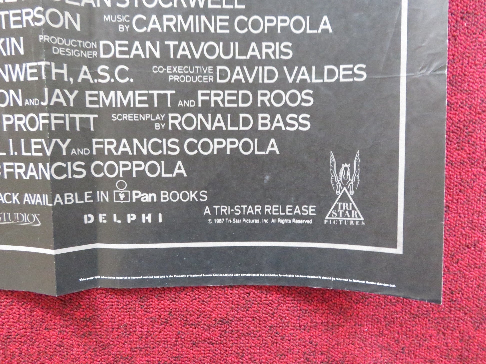 GARDENS OF STONE UK QUAD POSTER FOLDED JAMES CAAN ANJELICA HUSTON 1987 Rendezvous Cinema Movie posters