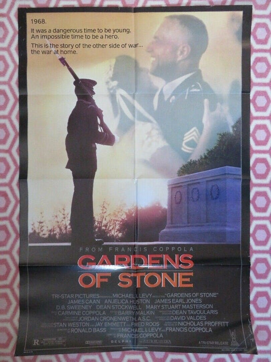 GARDENS OF STONE US ONE SHEET POSTER JAME CAAN ANJELICA HUSTON 1987 Movie posters