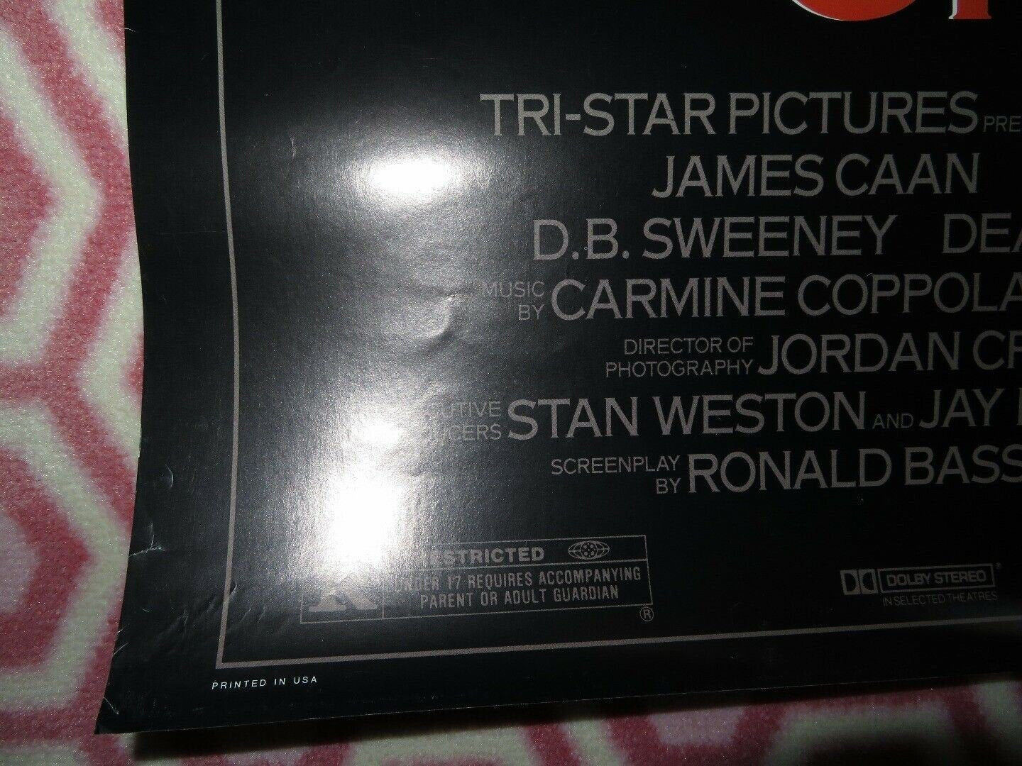 GARDENS OF STONE US ONE SHEET POSTER JAME CAAN ANJELICA HUSTON 1987 Movie posters