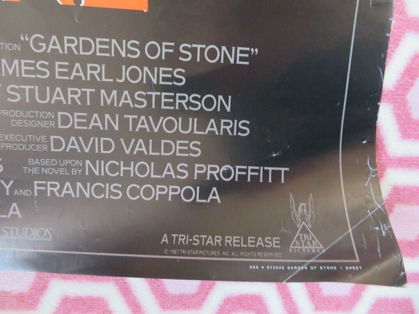 GARDENS OF STONE US ONE SHEET POSTER JAME CAAN ANJELICA HUSTON 1987 Movie posters