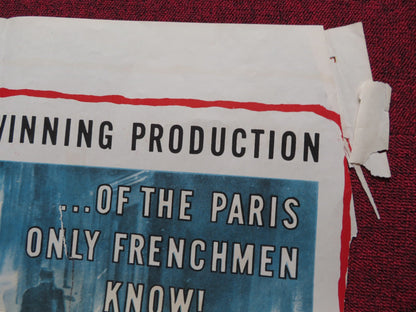 GATES OF PARIS FOLDED US ONE SHEET POSTER RENE CLAIR DANY CARREL 1957 Rendezvous Cinema Movie posters