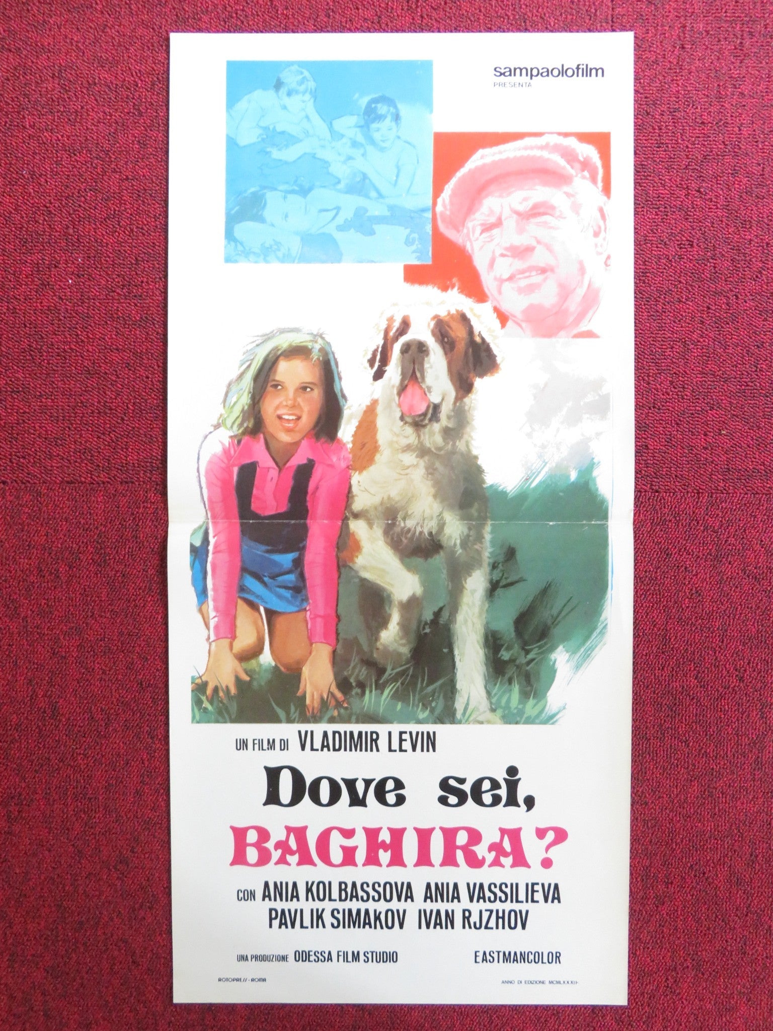 GDE TY, BAGIRA ITALIAN LOCANDINA POSTER ANNA KOLBASOVA ANNA VASILEVA 1982 Rendezvous Cinema Movie posters