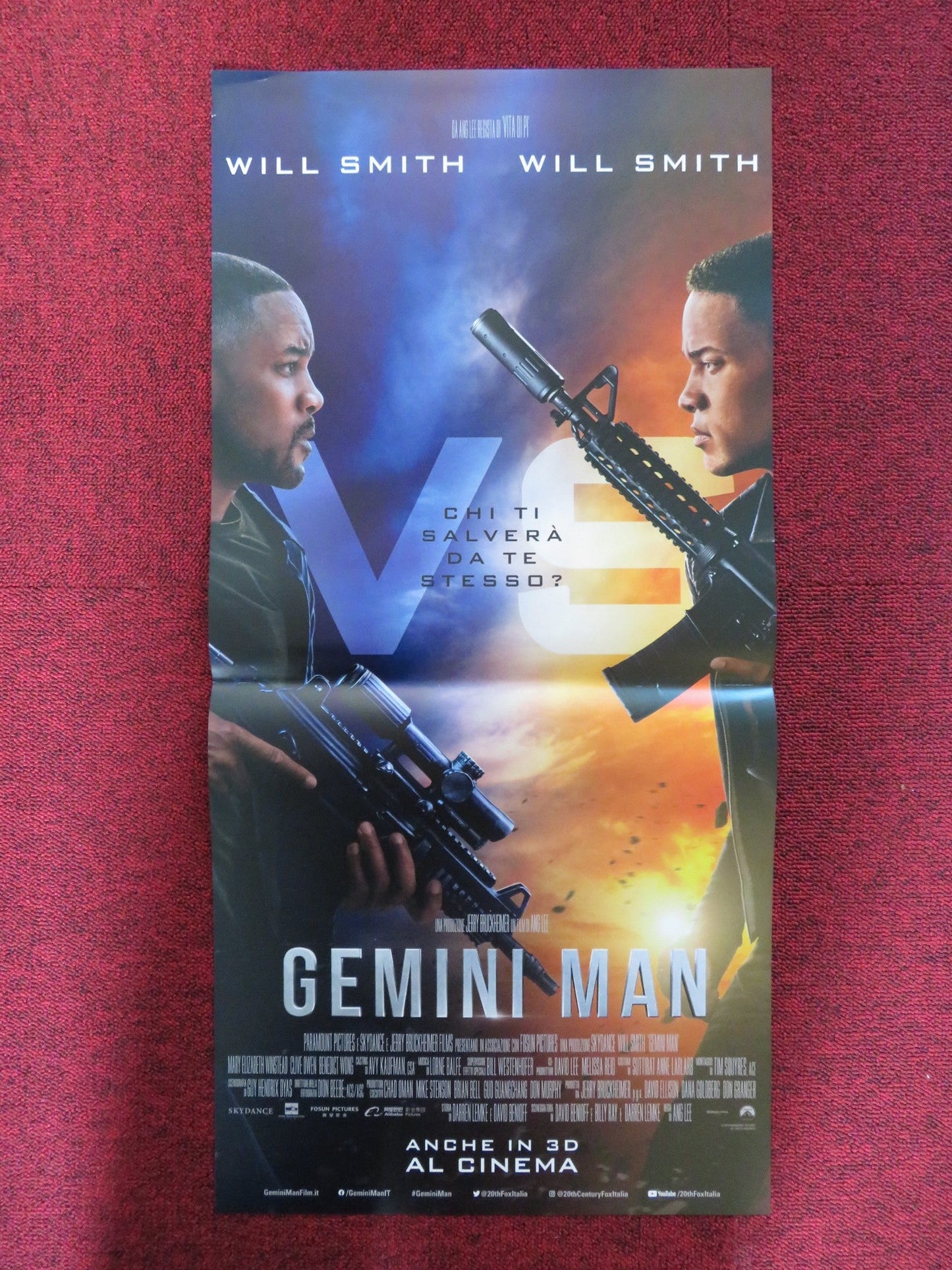 GEMINI MAN ITALIAN LOCANDINA POSTER WILL SMITH CLIVE OWEN 2019 Rendezvous Cinema Movie posters