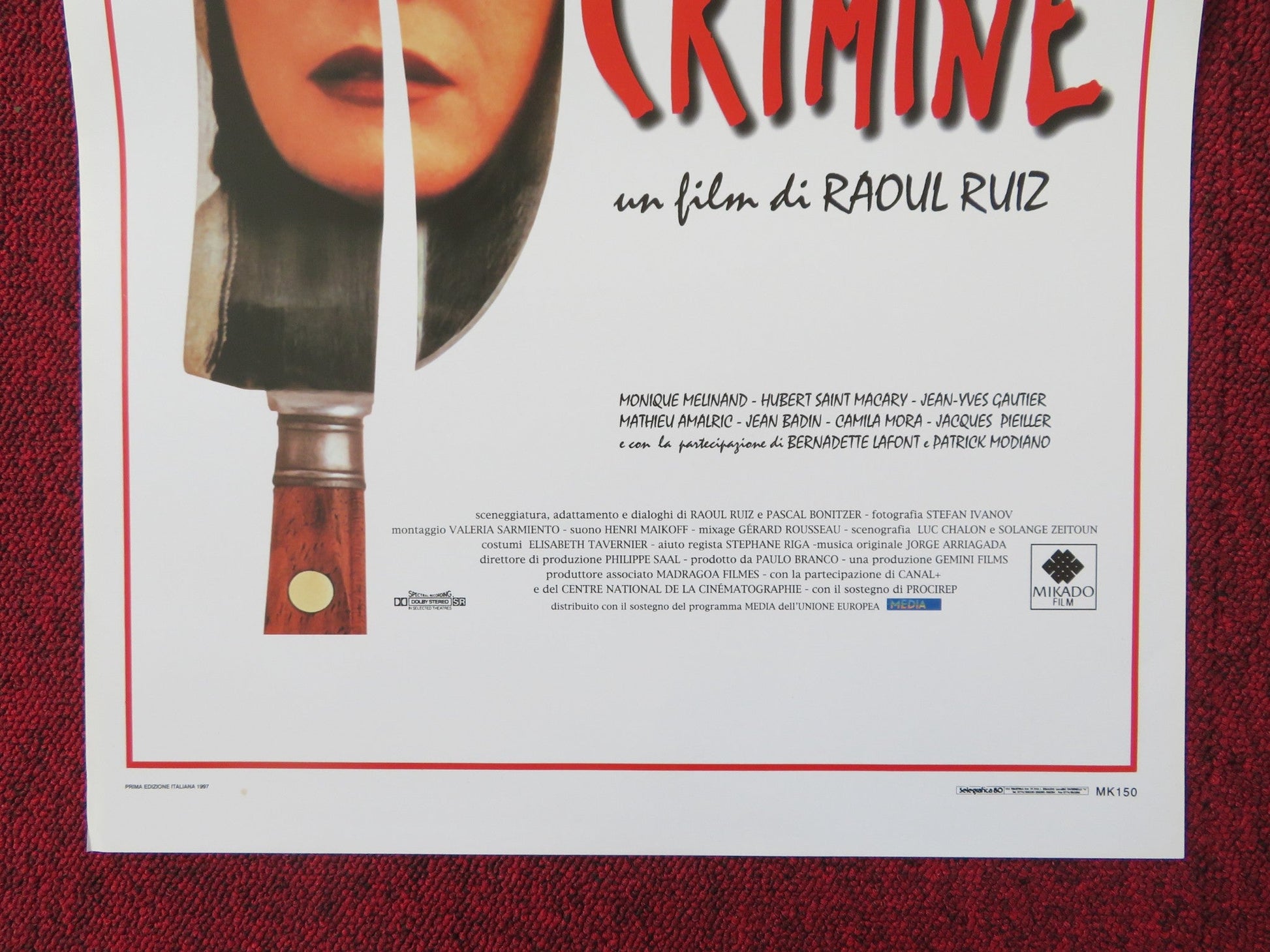 GENEALOGIES OF A CRIME ITALIAN LOCANDINA POSTER CATHERINE DENEUVE PICCOLI 1997 Rendezvous Cinema Movie posters