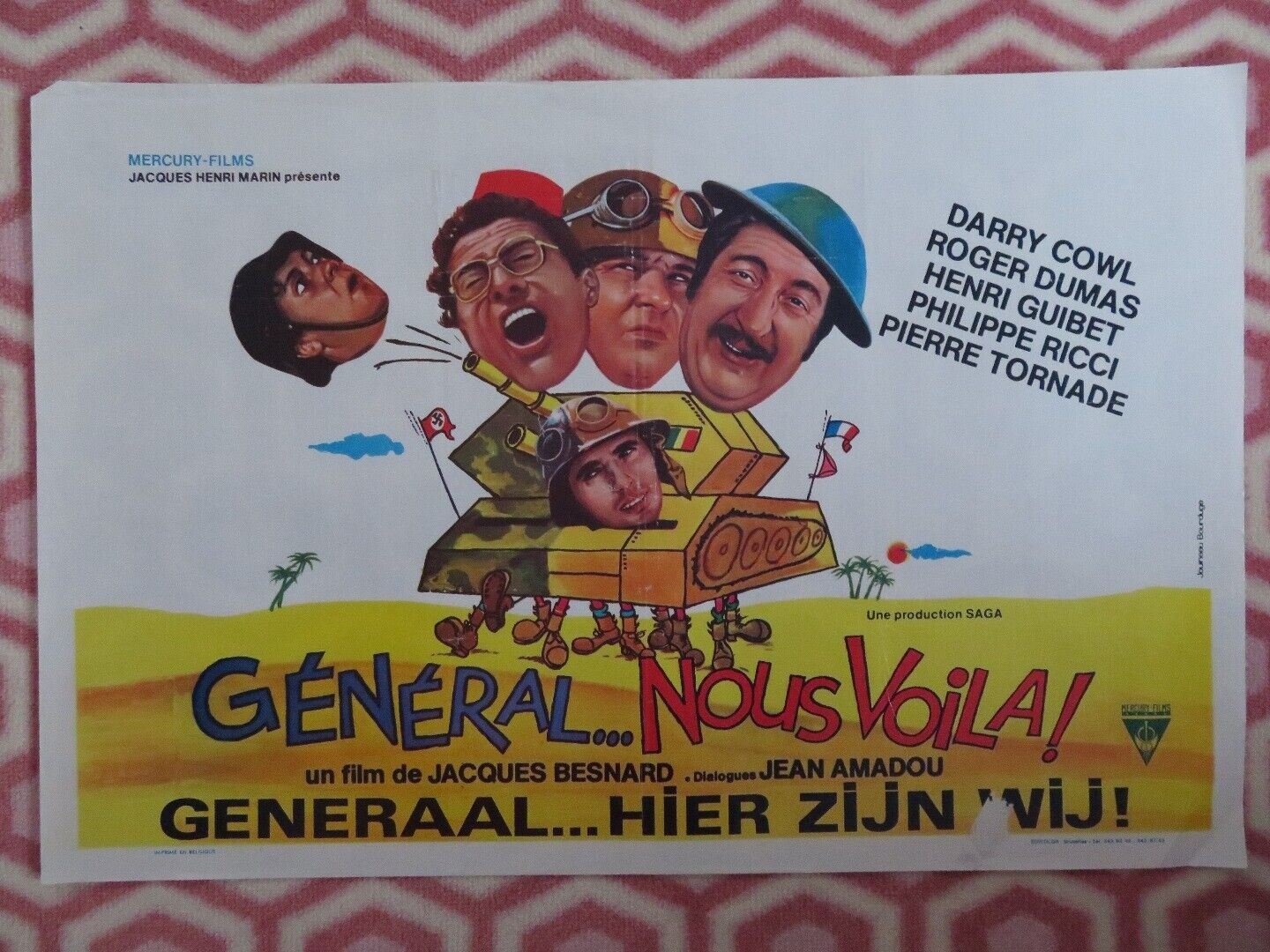 GENERAL...NOUS VOILA!/ General ... here we are! BELGIUM (14.5"x 21.5")POSTER '78 Movie posters