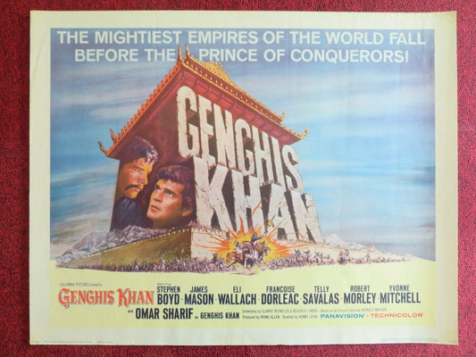GENGHIS KHAN US HALF SHEET (22"x 28") POSTER STEPHEN BOYD JAMES MASON 1965 Movie posters