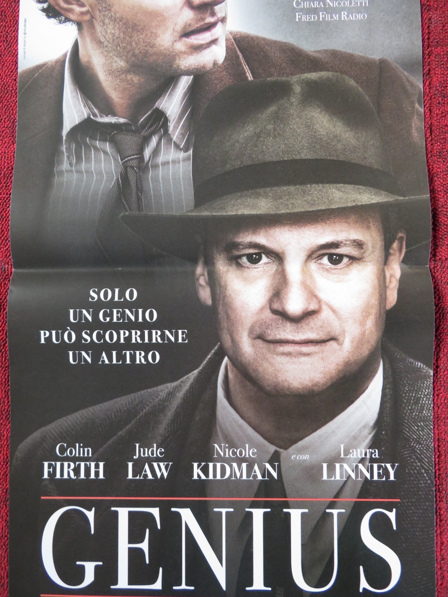 GENIUS ITALIAN LOCANDINA POSTER COLIN FIRTH JUDE LAW 2016 Rendezvous Cinema Movie posters