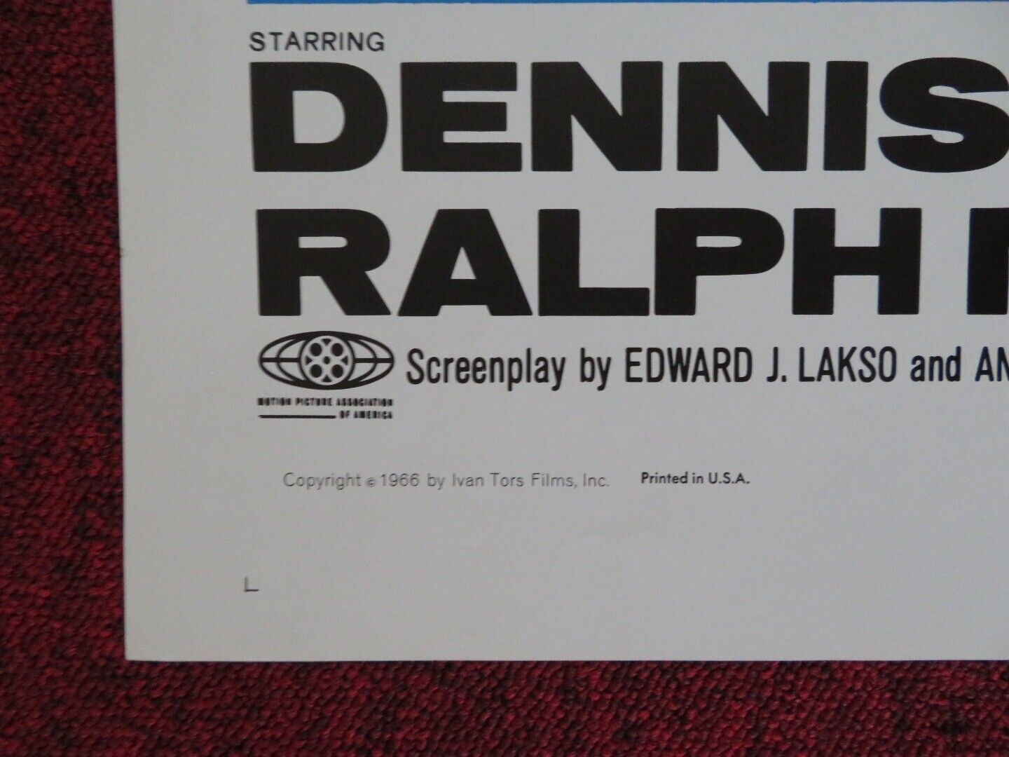 GENTLE GIANT FOLDED U.S ONE SHEET POSTER DENNIS WEAVER VERA MILES 1967 Movie posters