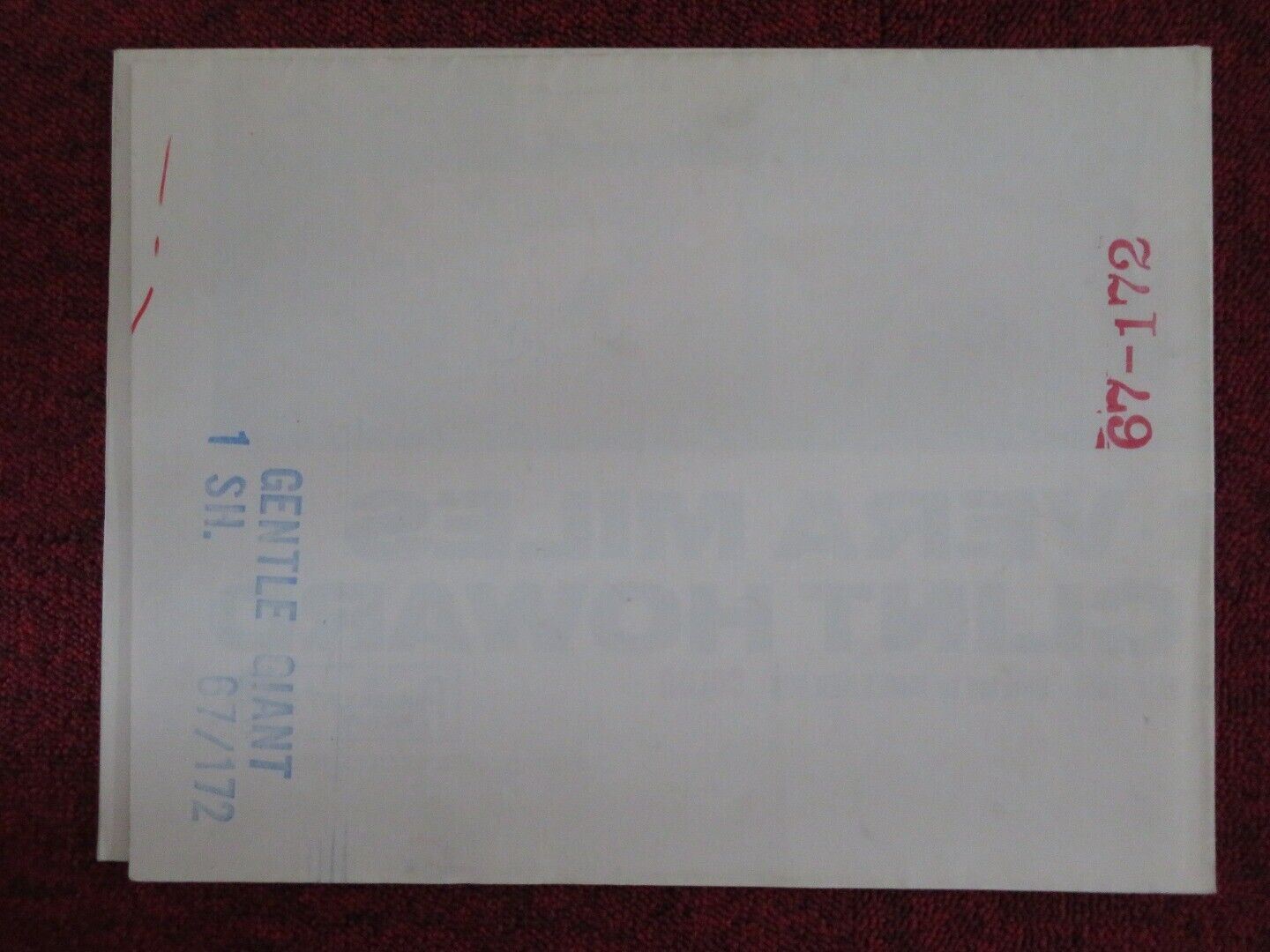 GENTLE GIANT FOLDED U.S ONE SHEET POSTER DENNIS WEAVER VERA MILES 1967 Movie posters