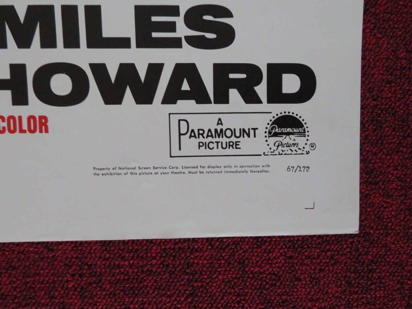 GENTLE GIANT FOLDED U.S ONE SHEET POSTER DENNIS WEAVER VERA MILES 1967 Movie posters