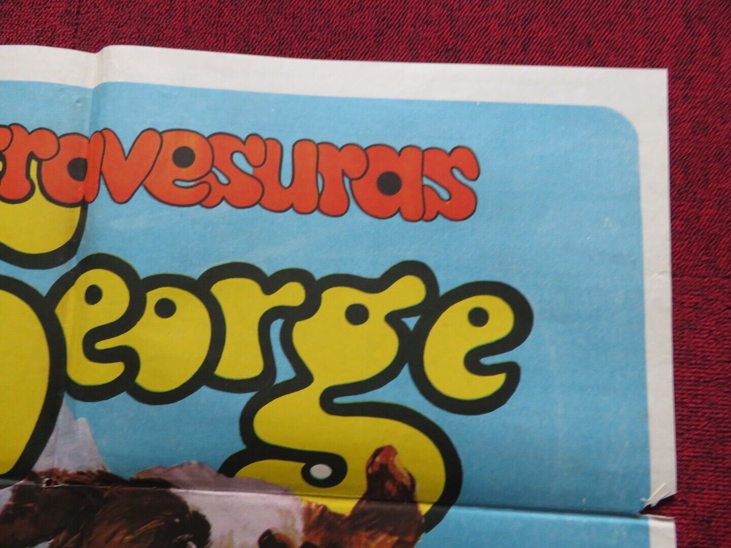 GEORGE! FOLDED ARGENTINA ONE SHEET POSTER MARSHALL THOMPSON JACK MULLANEY 1972 Movie posters