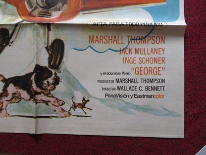 GEORGE! FOLDED ARGENTINA ONE SHEET POSTER MARSHALL THOMPSON JACK MULLANEY 1972 Movie posters