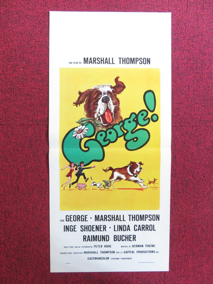 GEORGE! ITALIAN LOCANDINA POSTER MARSHALL THOMPSON INGE SHOENER 1976 Rendezvous Cinema Movie posters