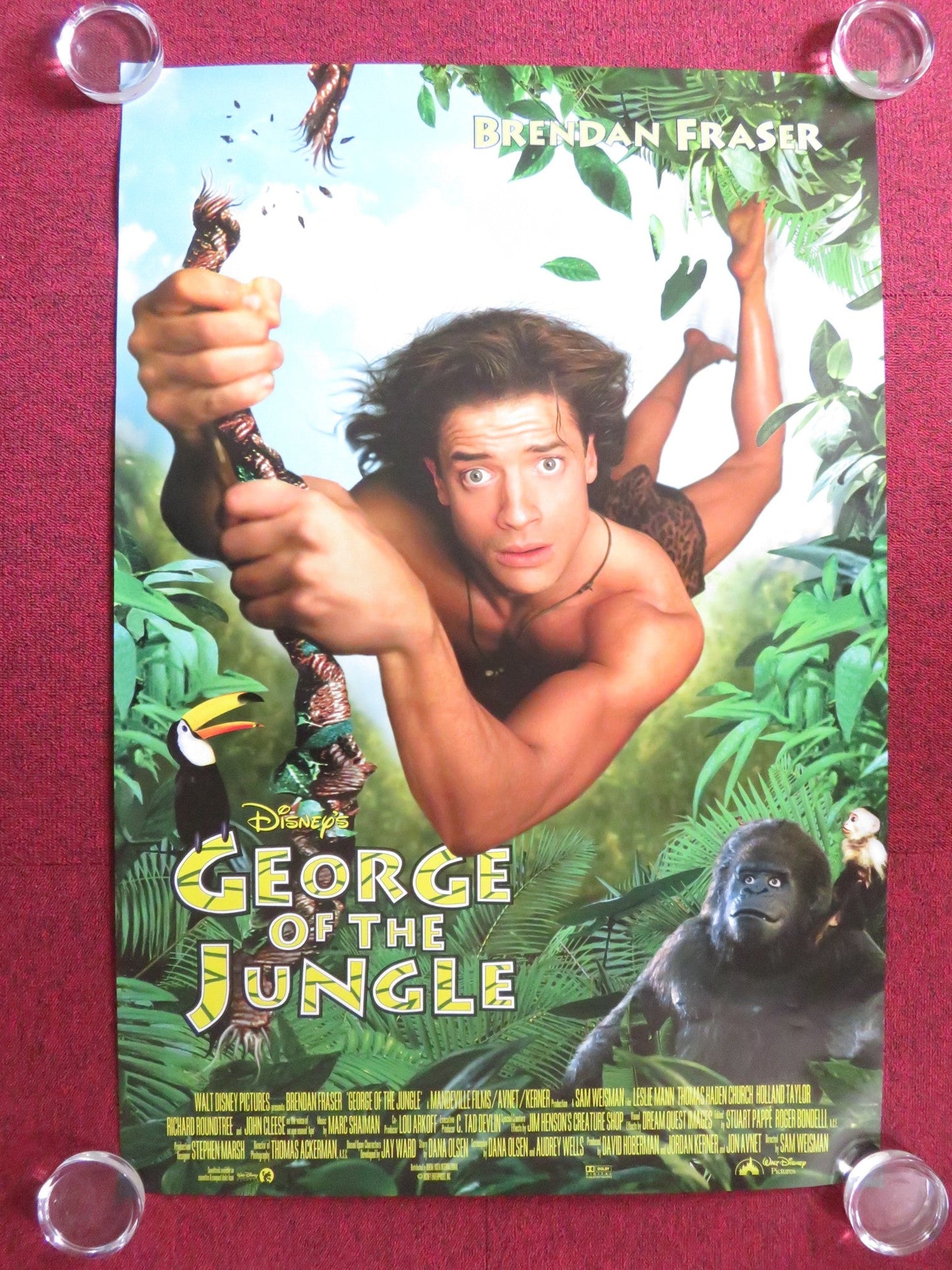 GEORGE OF THE JUNGLE US ONE SHEET ROLLED POSTER BRENDAN FRASER LESLIE MANN 1997 Rendezvous Cinema Movie posters