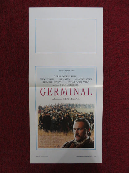 GERMINAL ITALIAN LOCANDINA POSTER GERARD DEPARDIEU MIOU MIOU 1994 Rendezvous Cinema Movie posters