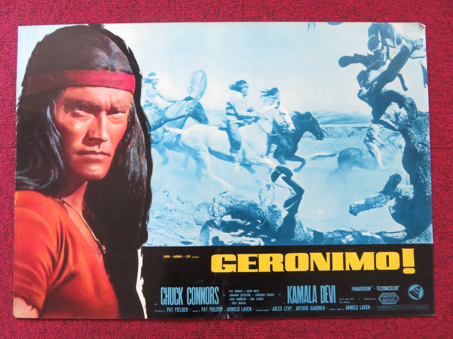 GERONIMO - B ITALIAN FOTOBUSTA POSTER CHUCK CONNORS ADAM WEST 1962 Rendezvous Cinema Movie posters