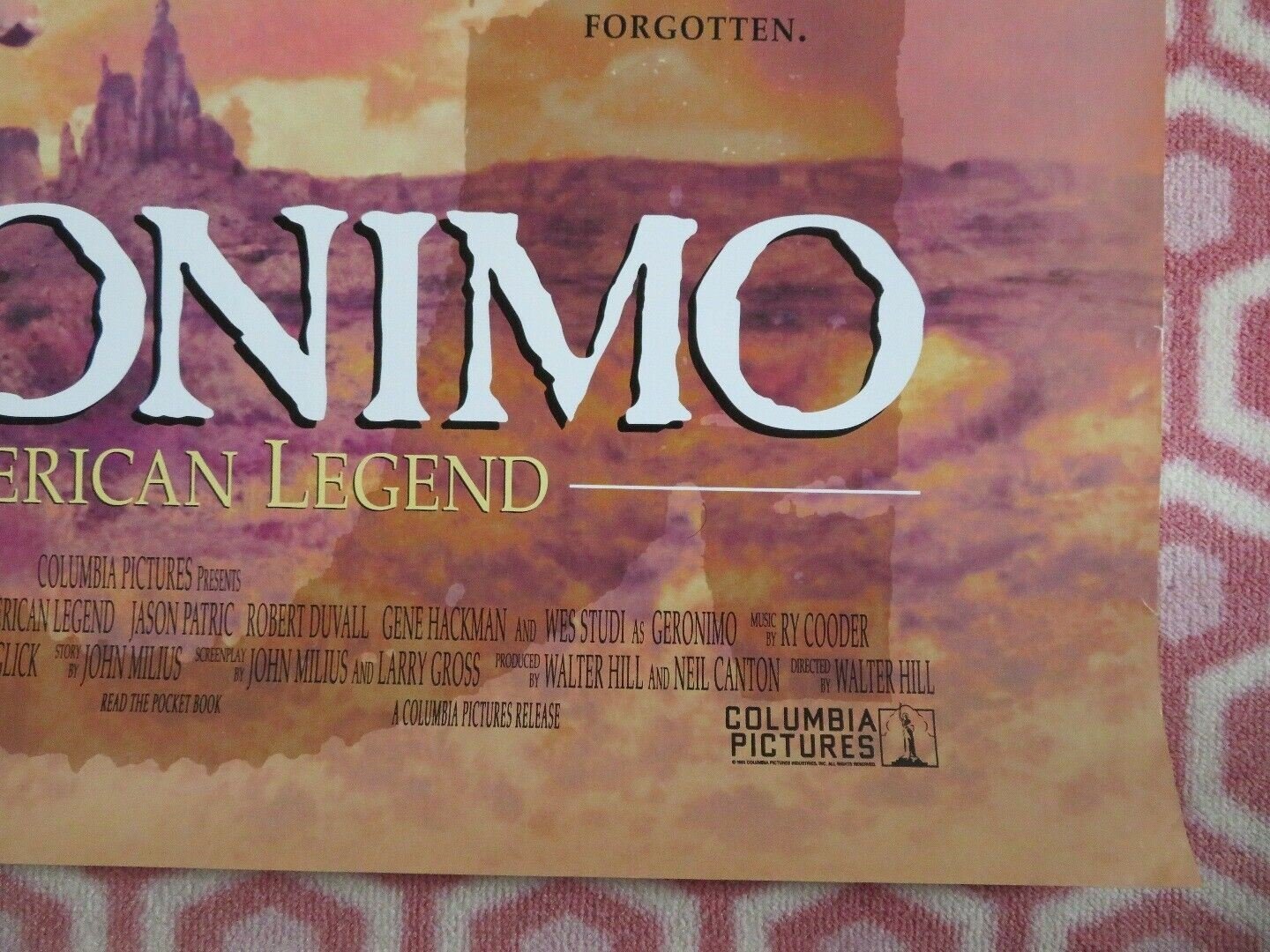 GERONIMO ONE SHEET ROLLED POSTER LASON PATRIC 1993 Movie posters