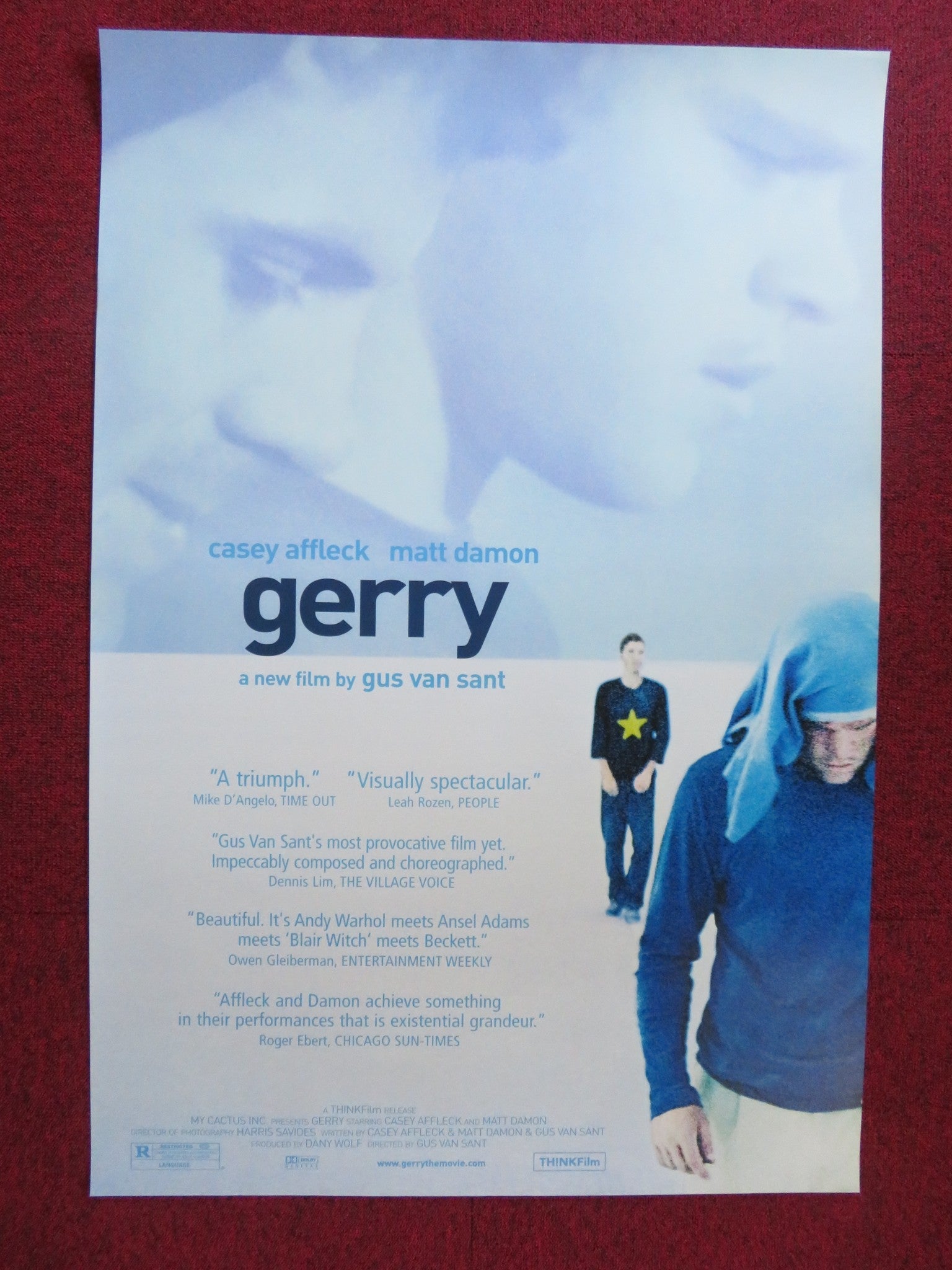 GERRY US ONE SHEET ROLLED POSTER MATT DAMON CASEY AFFLECK GUS VAN SANT 2002 Rendezvous Cinema Movie posters