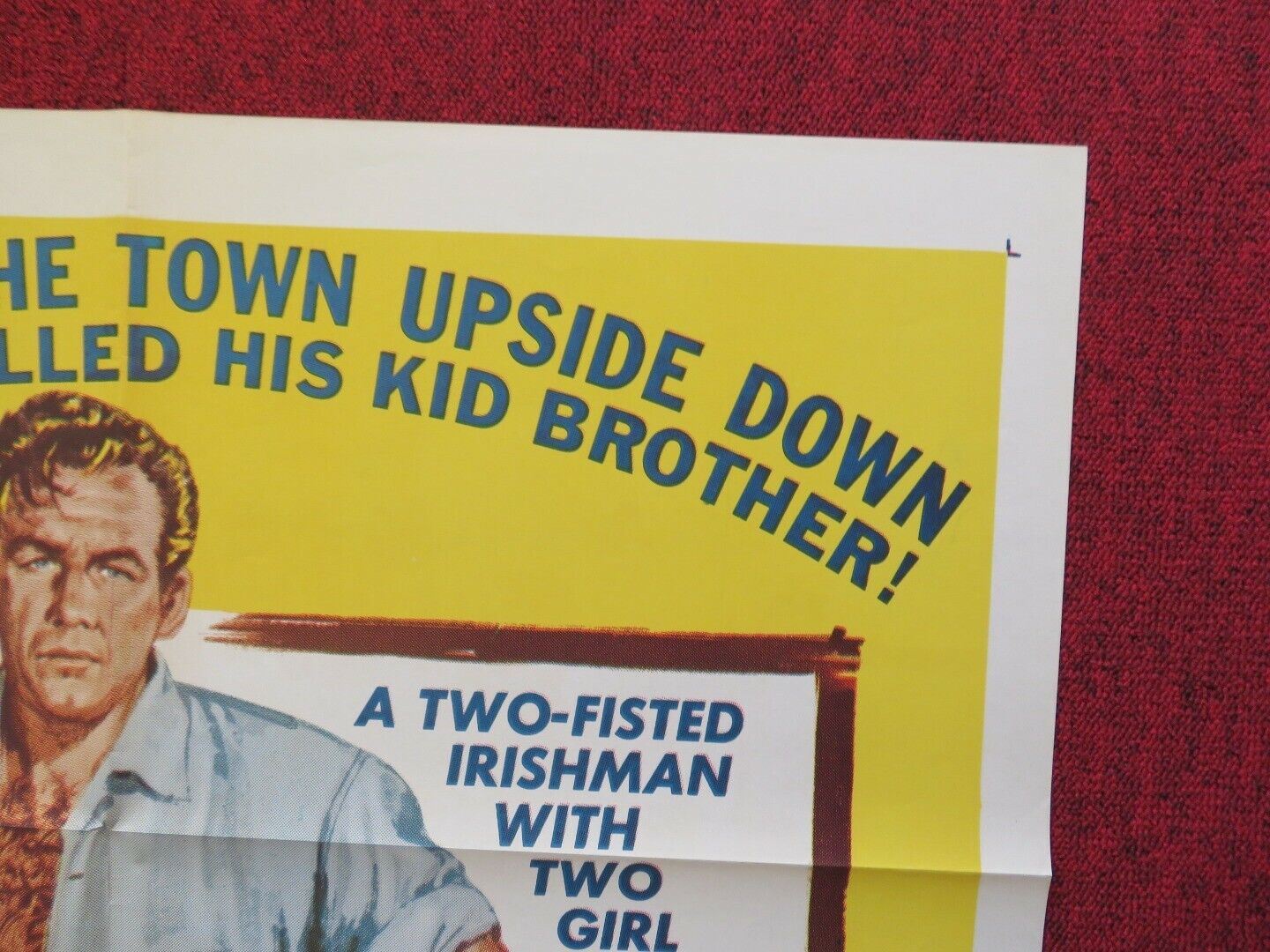 GET OUTTA' TOWN FOLDED US ONE SHEET POSTER DOUG WILSON TONY LOUIS 1959 Movie posters
