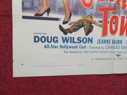 GET OUTTA' TOWN FOLDED US ONE SHEET POSTER DOUG WILSON TONY LOUIS 1959 Movie posters