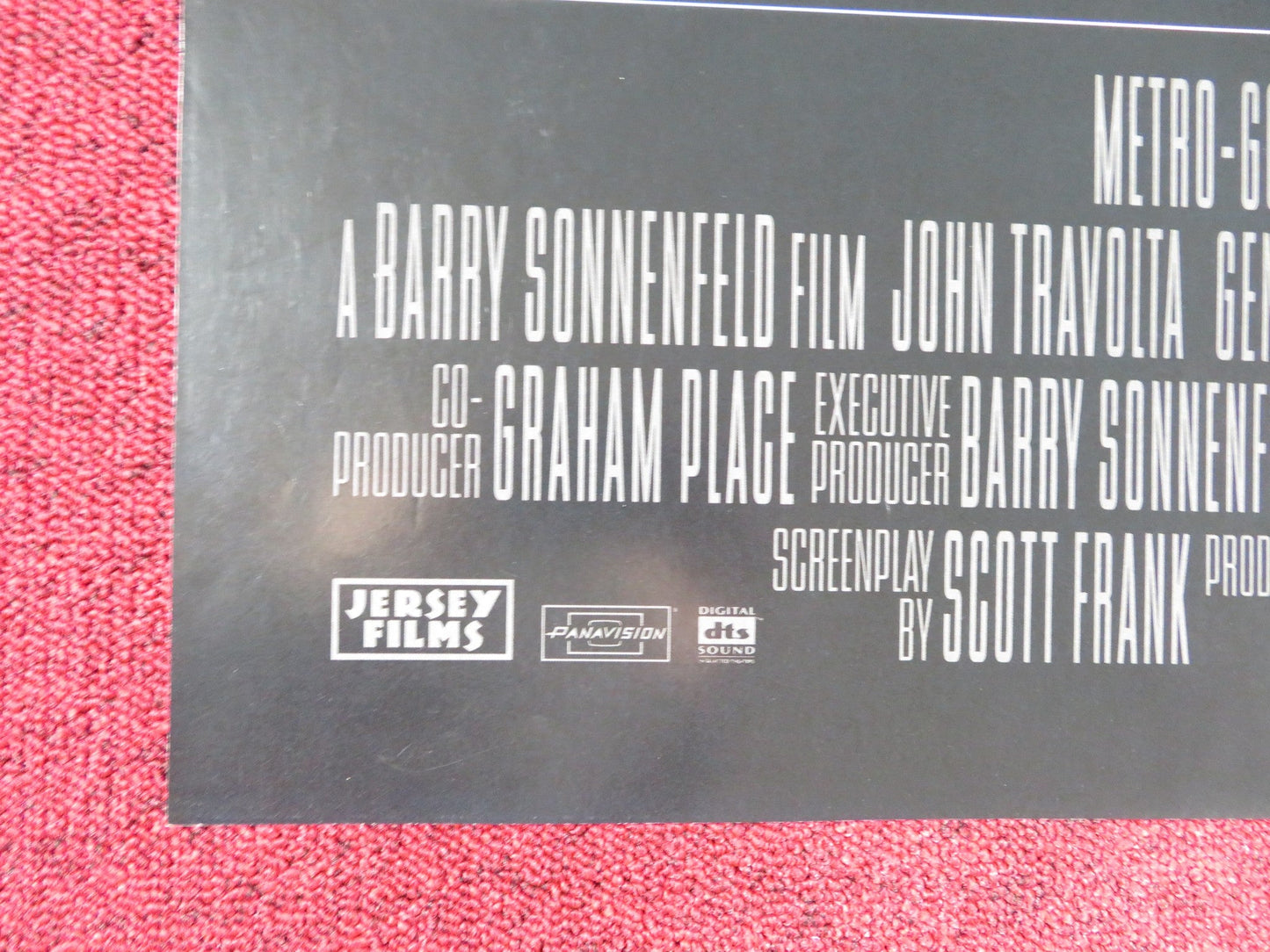 GET SHORTY FOLDED US ONE SHEET POSTER JOHN TRAVOLTA GENE HACKMAN 1995 Rendezvous Cinema Movie posters