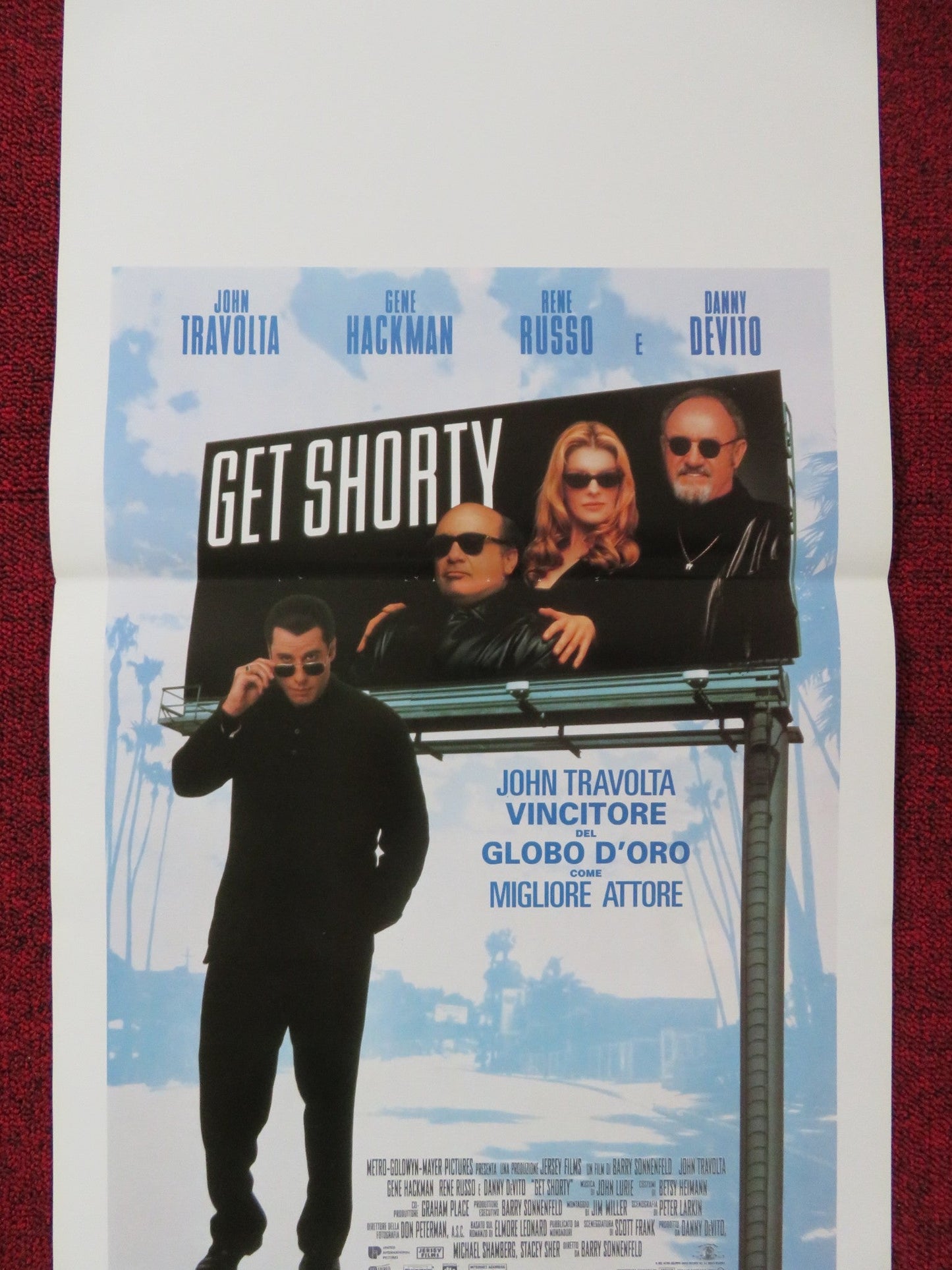 GET SHORTY ITALIAN LOCANDINA POSTER JOHN TRAVOLTA GENE HACKMAN 1996 Rendezvous Cinema Movie posters