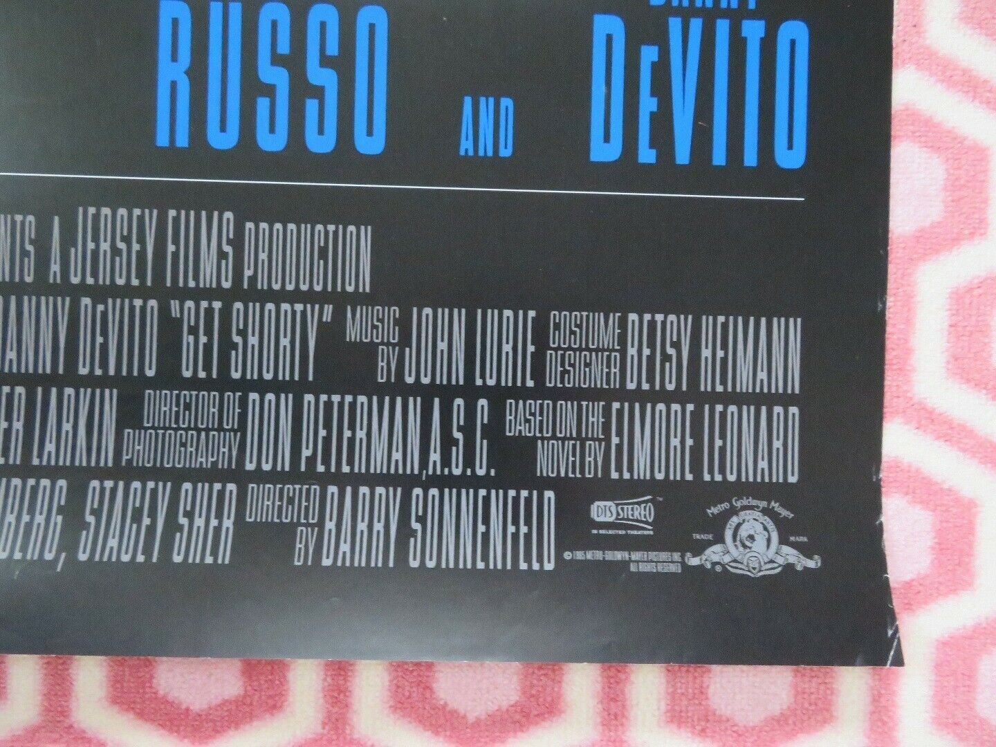 GET SHORTY US ONE SHEET ROLLED POSTER JOHN TRAVOLTA GENE HACKMAN 1995 - Rendezvous Cinema