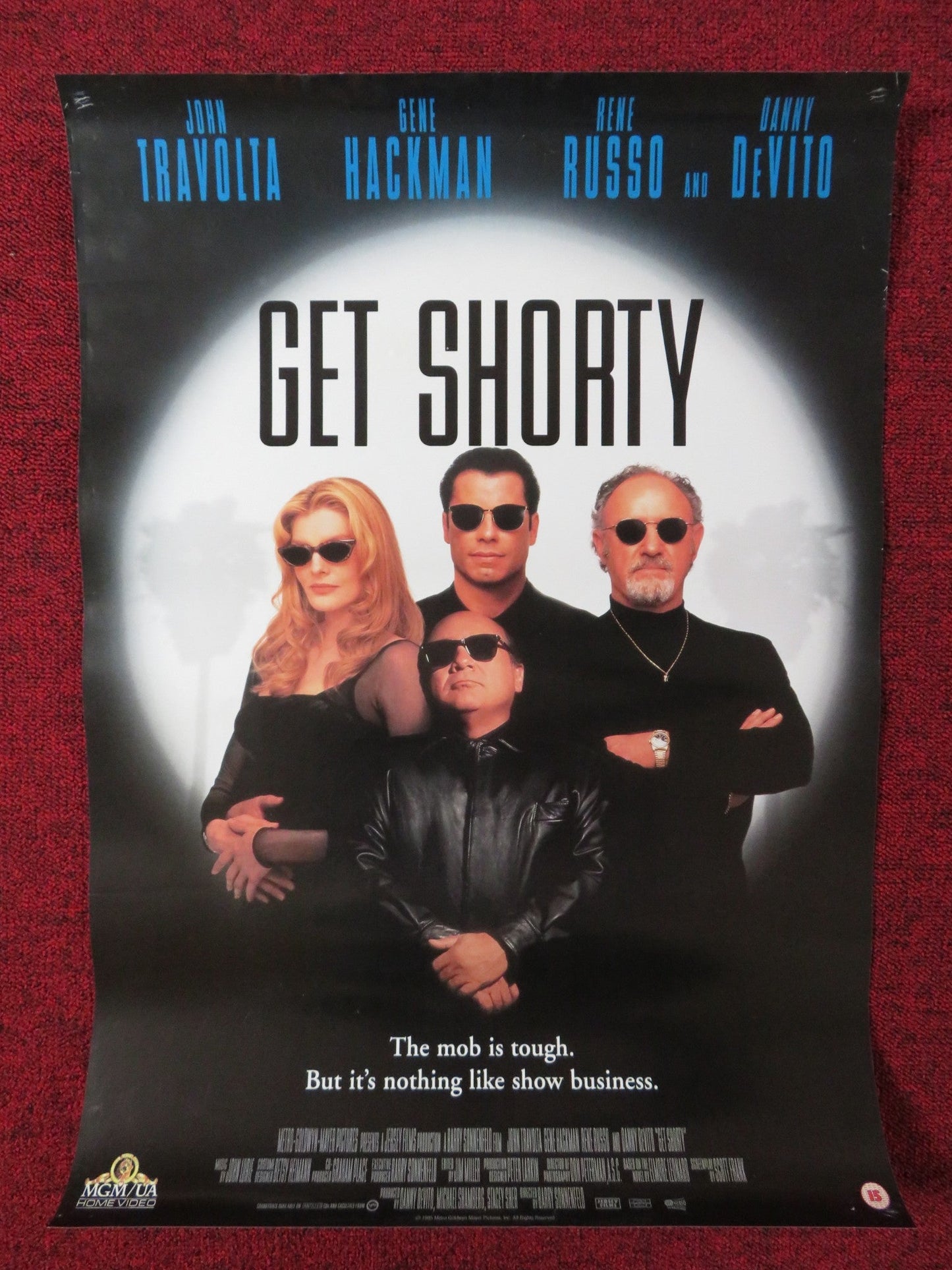 GET SHORTY VHS POSTER JOHN TRAVOLTA GENE HACKMAN 1995 Rendezvous Cinema Movie posters