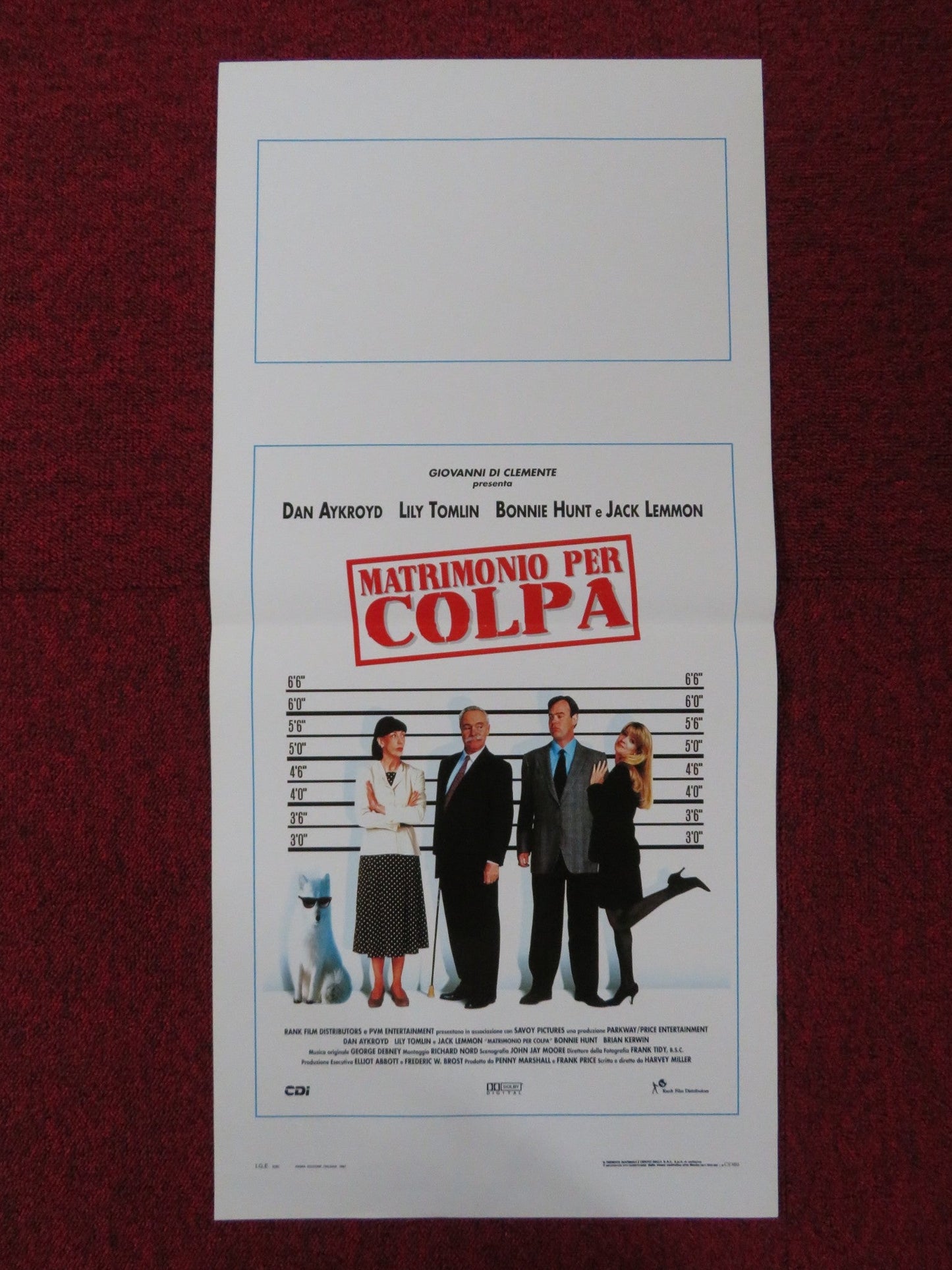 GETTING AWAY WITH MURDER ITALIAN LOCANDINA POSTER DAN AYKROYD LILY TOMLIN 1997 Rendezvous Cinema Movie posters