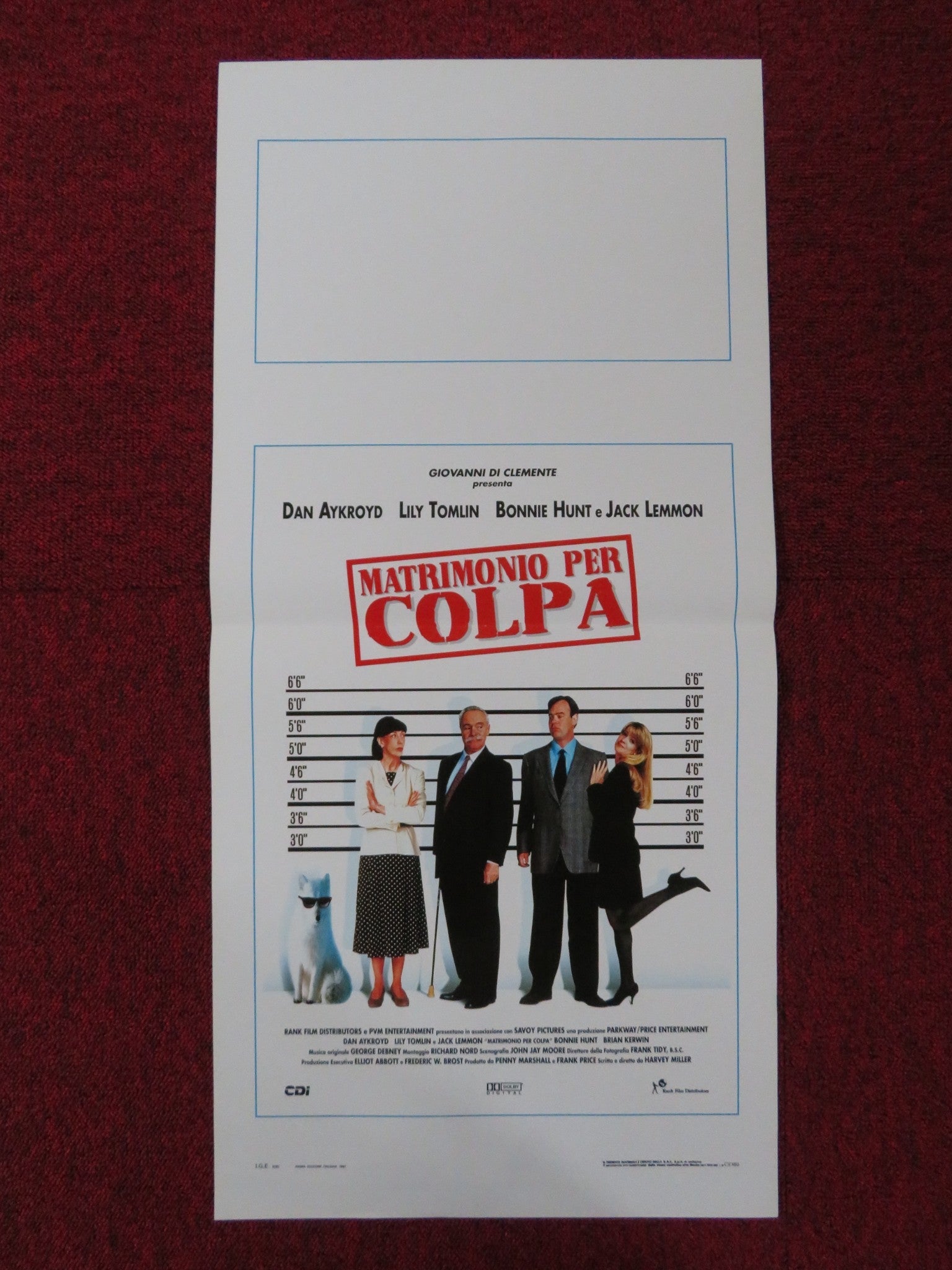 GETTING AWAY WITH MURDER ITALIAN LOCANDINA POSTER DAN AYKROYD LILY TOMLIN 1997 Rendezvous Cinema Movie posters