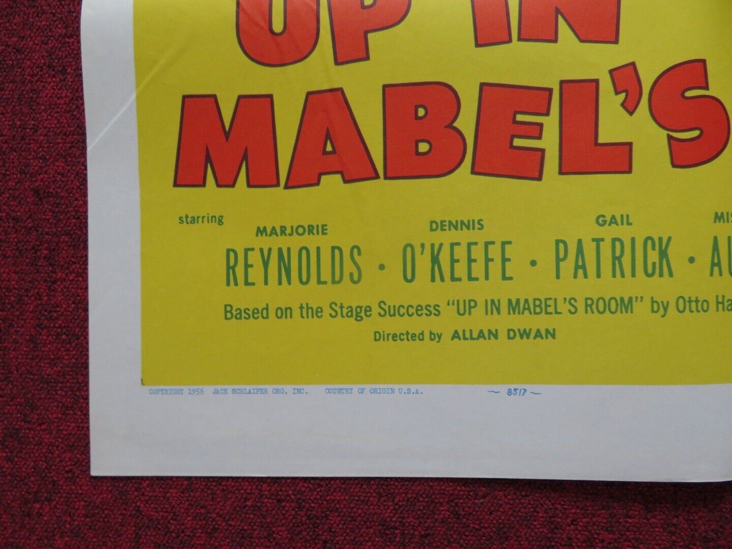 GETTING GERTIE'S GARTER/ UP IN MABEL'S ROOM DOUBLE BILL US ONE SHEET POSTER 1956 Movie posters