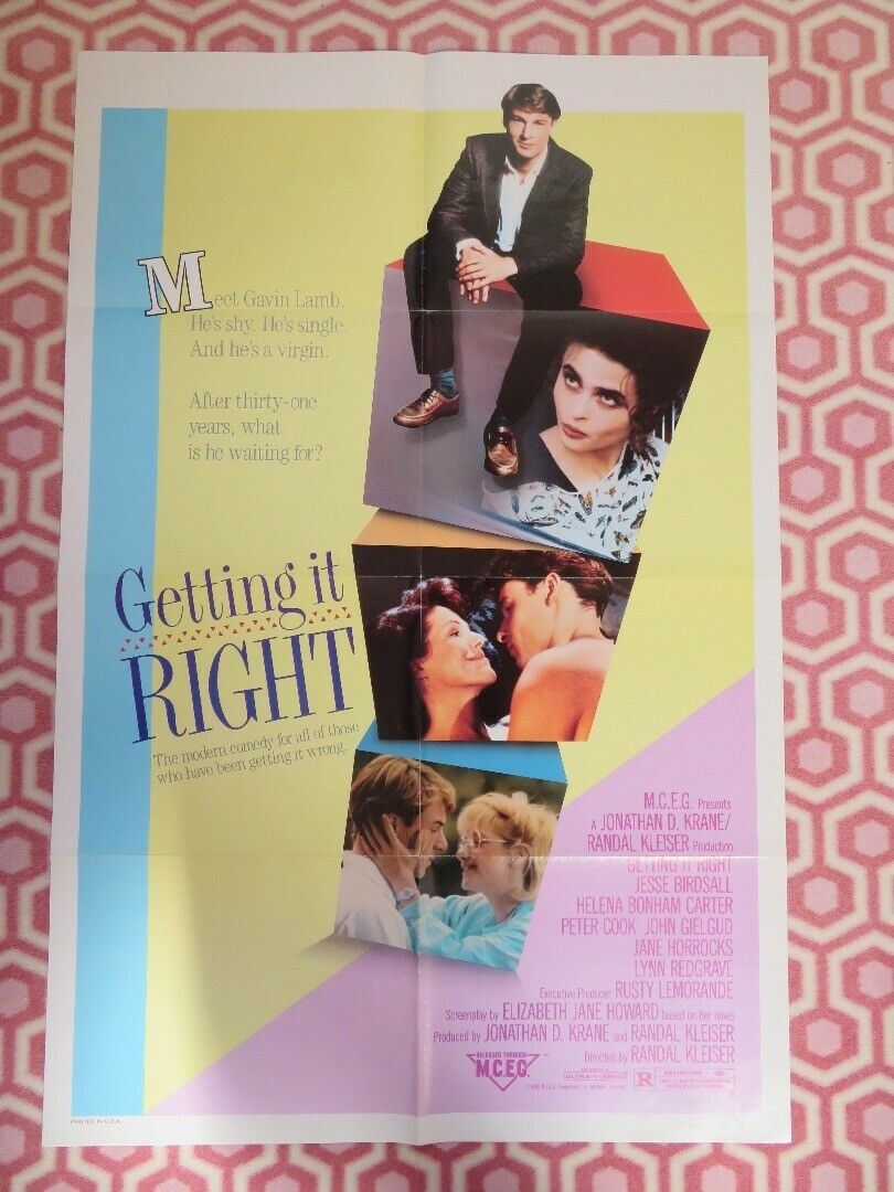 GETTING IT RIGHT US ONE SHEET POSTER HELENA BONHAM CARTER PETER COOK 1989 Movie posters
