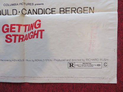 GETTING STRAIGHT FOLDED US ONE SHEET POSTER ELLIOT GOULD CANDICE BERGEN 1970 Movie posters